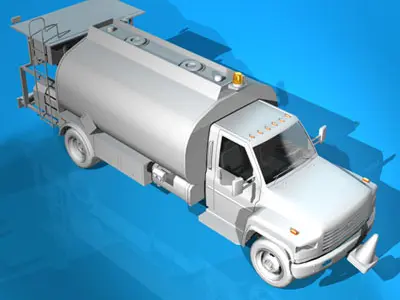 Airport fuel truck 3D model