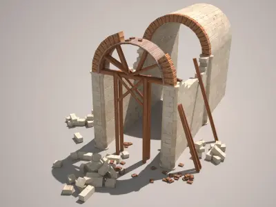 Roman Arch reenactment Low-poly 3D model