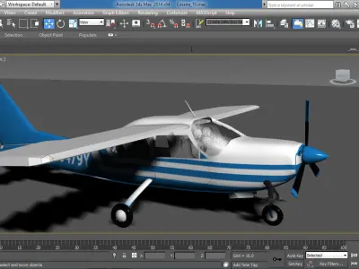 Cessna 210 Low-poly 3D model