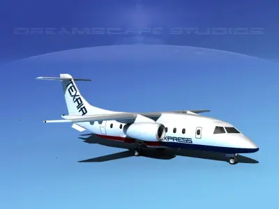 Dornier 328Jet Texair 3D model