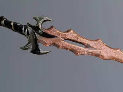 Fantasy Game Ready Dagger Low Poly PBR Low-poly 3D model