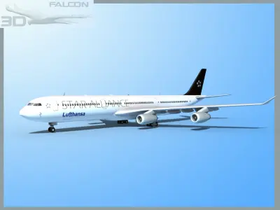 Falcon3D A340-600 Lufthansa Star 3D model