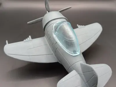 P-47 Thunderbolt Egg Plane 3D print model STL 3D print model