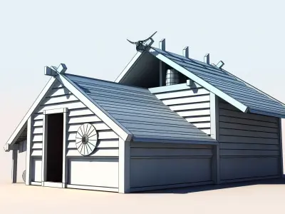 Viking House 2 Low-poly 3D model