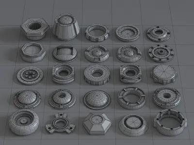 Industrial Kitbash Part 03 - Subdiv Ready 3D model