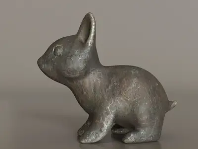 Bunny sculpture Free low-poly 3D model