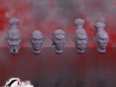 Cabal Legion Head and weapon bit Lot 3D Model Collection