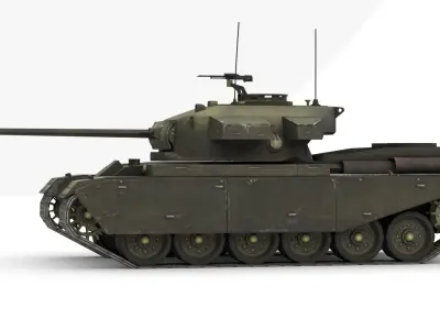 Centurion Tank Mk5 - British Cold War MBT 3D Model Free low-poly 3D model