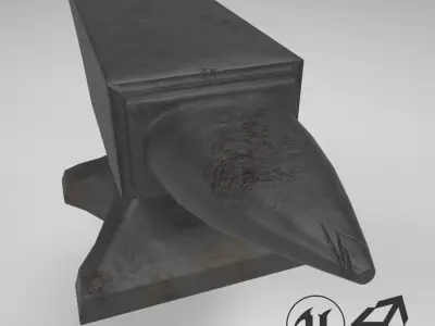 Medieval Anvil Free low-poly 3D model