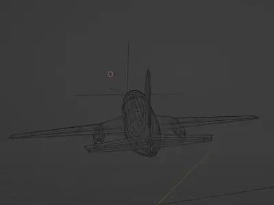 Isometric Airplane   Low-poly 3D model