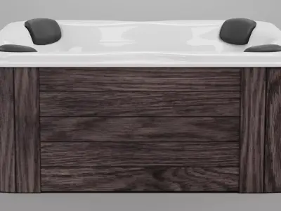 - Hot Tub Wooden- 3D model