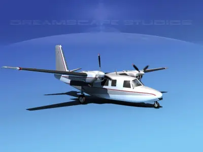 Rockwell Aero Commander 560 V16 3D model