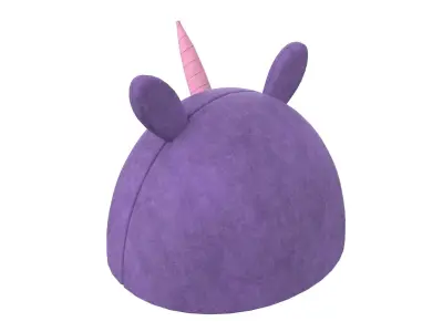 Unicorn Meow Hut Cat Hut Cat Tent Cozy Purple 3D model