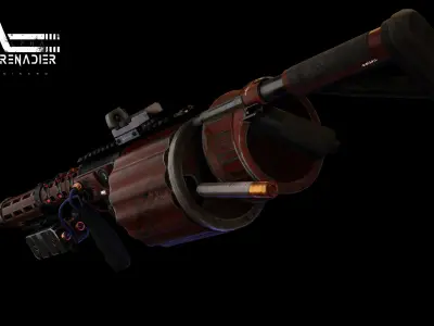 Grenade Launcher Alpha Grenadier Low-poly 3D model