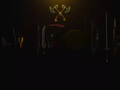 Low poly weapons pack Free low-poly 3D model