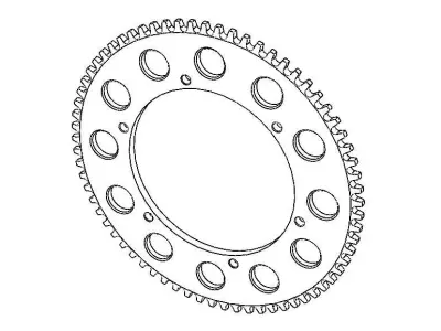 Steel Rear Sprocket for Go Kart 70 T 3D model