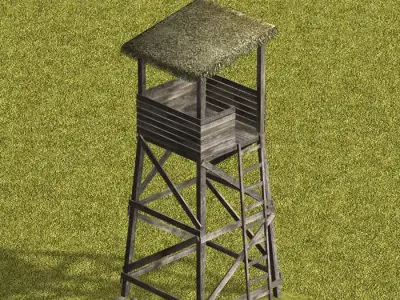 Guard tower 03 low poly Low-poly 3D model