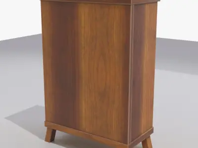 Cupboard wooden chest of drawers 3D model