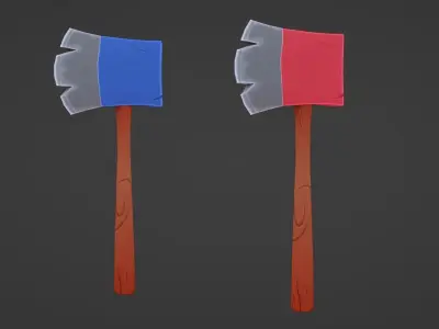 Stylized Axe Low-poly 3D model