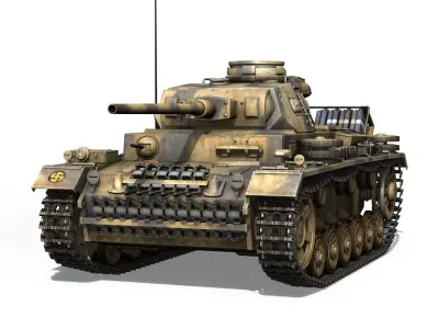 PzKpfw III - Ausf J - 114 3D model