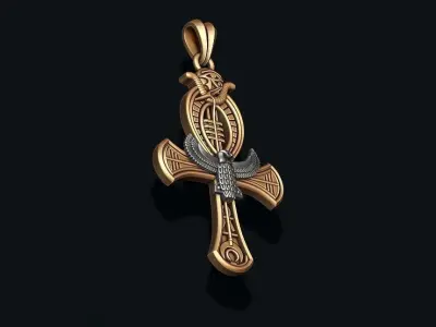 Egyptian Ankh cross pendant 3D print model