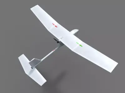 AeroVironment RQ-11 Raven  Low-poly 3D model