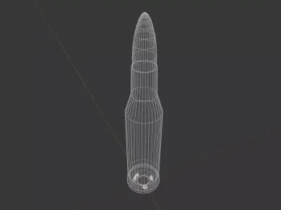 7 62x51mm NATO Bullet  Game Ready PBR  FBX OBJ Blend Low-poly 3D model