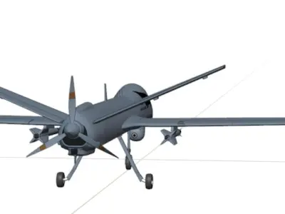 CHENGDU - CAIG Wing Loong II - PTERODACTY II - Low-poly 3D model