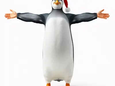Festive Penguin Holiday model pack Low-poly 3D model