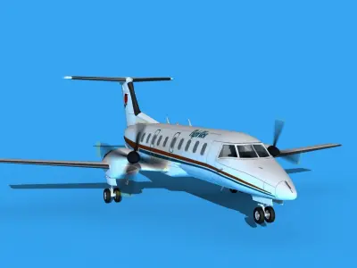 Embraer EMB120 Flight West 3D model