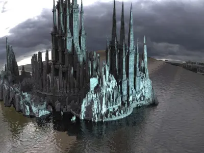 Dungeon Winter ruins of ancient times Kit bash 3D model