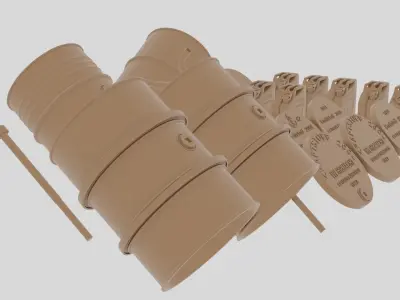 US and German WWII Fuel containers For 3d Resin Printing 3D print model