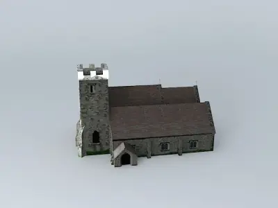 Eco Rail Church Dummy Old Steam Days Free 3D model