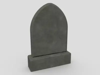 Tombstone 2 Low-poly 3D model