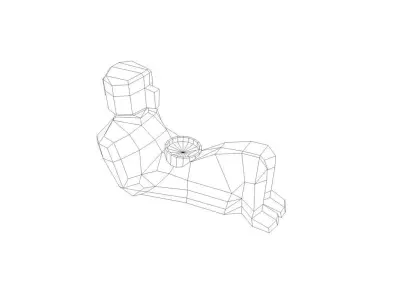 Chad cool aztec statue Low-poly 3D model