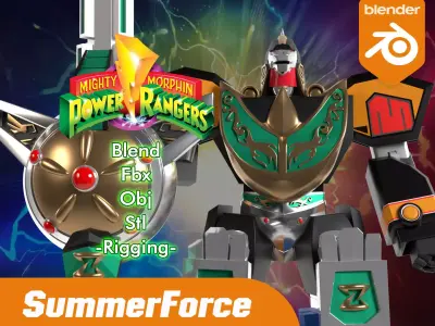 Dragonzord in Battle Mode - Power Ranger 3D model