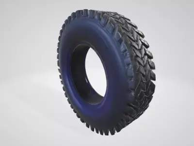 Heavy-Duty Off-Road Tire - 3D Model Analysis 3D model