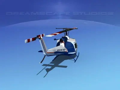 Bell 204 Macon County Sheriff 3D model