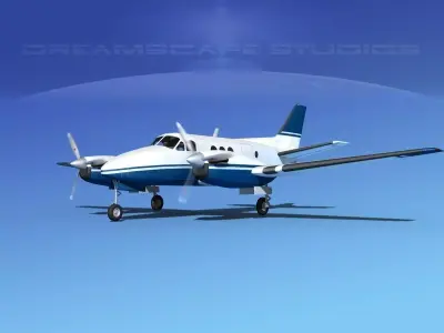 Beechcraft King Air C100 V06 3D model
