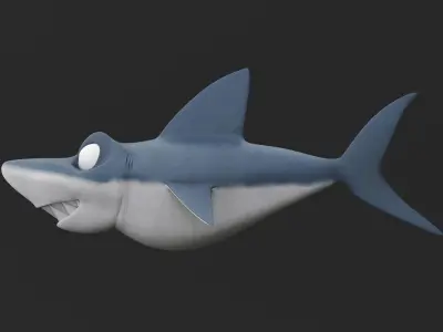 Stylized Shark Character 3D model