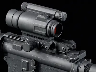 M4A1 CompM4-PEQ2A Low-poly 3D model