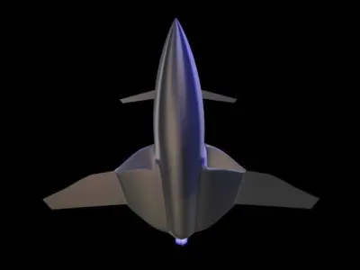 Space Plane Low-poly 3D model