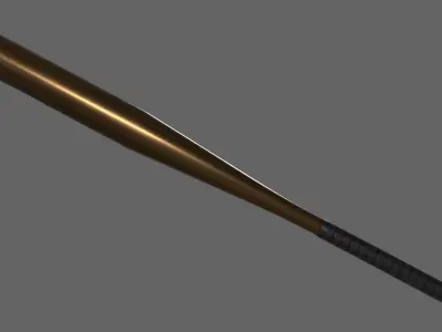 PBR Baseball Bat Brown Low-poly 3D model