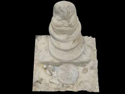 seated stone Buddha 3D model