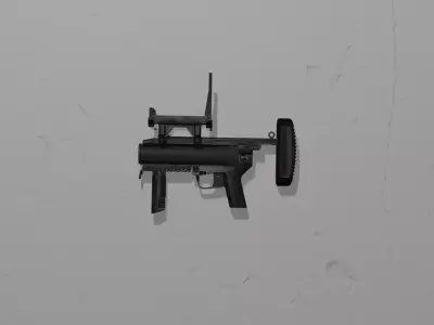 Low Poly M320 Grenade Launcher Game Ready Weapon Low-poly 3D model