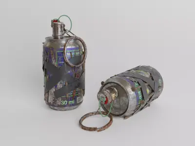 Soda can grenade Free low-poly 3D model