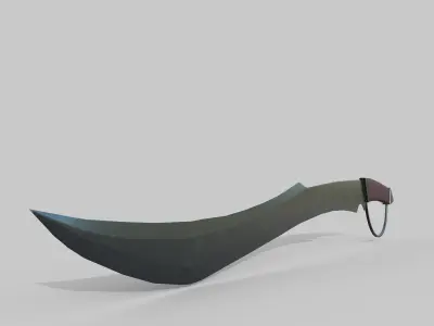 Pirat saber Low-poly 3D model