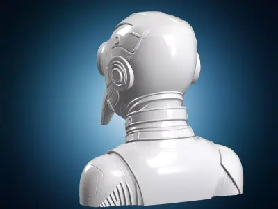 Cyber Plague Doctor Mask 3D Printable Model 3D print model