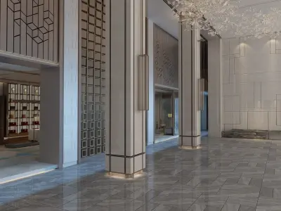 The Hotel Lobby 15 3D model