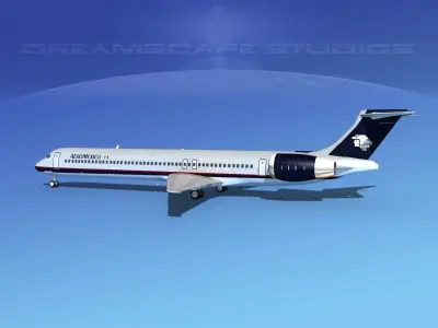 McDonnell Douglas MD83 Aero Mexico 3D model